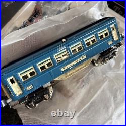 + MTH O Gauge Tinplate Two Tone Blue 2600 Series 4-Car Passenger Set