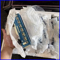 + MTH O Gauge Tinplate Two Tone Blue 2600 Series 4-Car Passenger Set