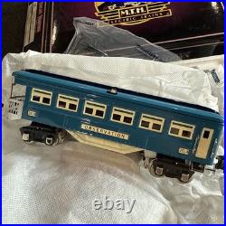 + MTH O Gauge Tinplate Two Tone Blue 2600 Series 4-Car Passenger Set