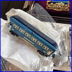 + MTH O Gauge Tinplate Two Tone Blue 2600 Series 4-Car Passenger Set