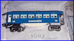 MTH O Gauge Tinplate Two Tone Blue 4 Car 2600 Series Passenger Set 10-8009 A224