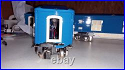 MTH O Gauge Tinplate Two Tone Blue 4 Car 2600 Series Passenger Set 10-8009 A224