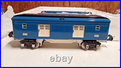 MTH O Gauge Tinplate Two Tone Blue 4 Car 2600 Series Passenger Set 10-8009 A224
