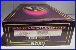MTH O Scale Lehigh Valley 2 Car Streamlined Sleeper/Diner Passenger Set 20-6627