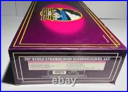 MTH O Scale Lehigh Valley 2 Car Streamlined Sleeper/Diner Passenger Set 20-6627