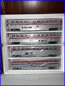 MTH O Scale SuperLiner 4 Car Passenger Set Amtrak 20-6524 BRAND NEW