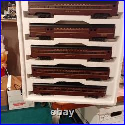 MTH Pennsylvania Railroad Passenger Cars O Gauge 70' Scale Aluminum 5 Car Set