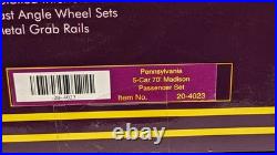 MTH Premier 20-4023 5-Car 0 Pennsylvania Broadway Limited Madison Passenger Set