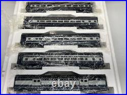 MTH Premier 20-6511 B&O Cincinnatian 70' Aluminum 5 Car Passenger Set Used O