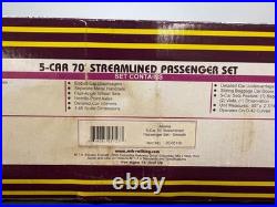 MTH Premier 20-65130 Alaska 5-Car 70' Streamlined Passenger Set Smooth New