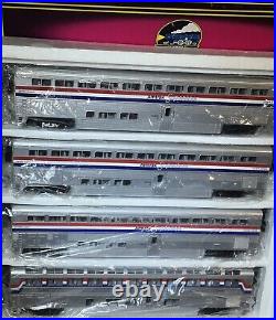 MTH Premier 20-6524 AMTRAK 3-Stripe SUPERLINER 4-Car Passenger Set O-Scale 148