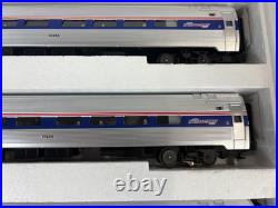 MTH Premier 20-6556 Amtrak 5-Stripe 4-Car Amfleet Passenger Set (SR-1)