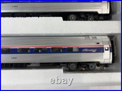 MTH Premier 20-6556 Amtrak 5-Stripe 4-Car Amfleet Passenger Set (SR-1)