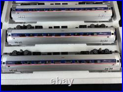 MTH Premier 20-6556 Amtrak 5-Stripe 4-Car Amfleet Passenger Set (SR-1)