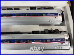 MTH Premier 20-6556 Amtrak 5-Stripe 4-Car Amfleet Passenger Set (SR-1)