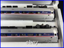 MTH Premier 20-6556 Amtrak 5-Stripe 4-Car Amfleet Passenger Set (SR-1)
