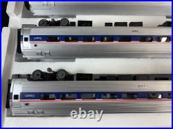 MTH Premier 20-6556 Amtrak 5-Stripe 4-Car Amfleet Passenger Set (SR-1)