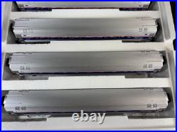 MTH Premier 20-6556 Amtrak 5-Stripe 4-Car Amfleet Passenger Set (SR-1)