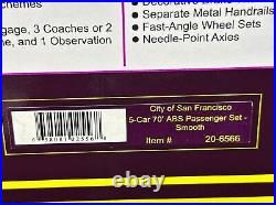 MTH Premier 20-6566 City of San Francisco 5-Car 70' Passenger Set O-Scale Smooth