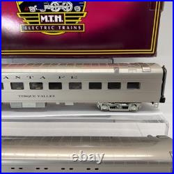 MTH Premier 20-66136 Santa Fe Streamline 2-Car Sleepr/Diner Passenger Set Used O