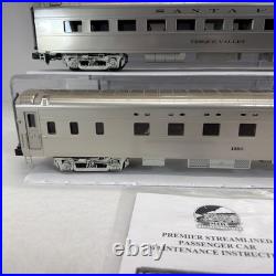MTH Premier 20-66136 Santa Fe Streamline 2-Car Sleepr/Diner Passenger Set Used O