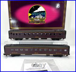 MTH Premier 20-6614 Norfolk & Western 2-Car Sleepr/Diner Passenger Set Used O