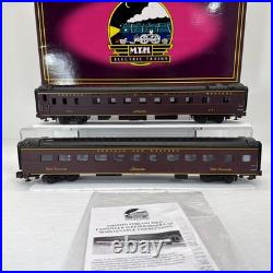 MTH Premier 20-6614 Norfolk & Western 2-Car Sleepr/Diner Passenger Set Used O