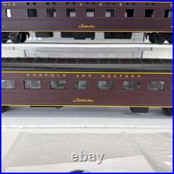 MTH Premier 20-6614 Norfolk & Western 2-Car Sleepr/Diner Passenger Set Used O