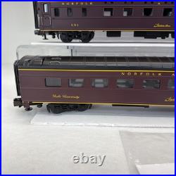 MTH Premier 20-6614 Norfolk & Western 2-Car Sleepr/Diner Passenger Set Used O