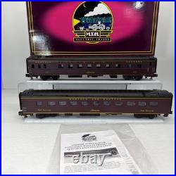 MTH Premier 20-6614 Norfolk & Western 2-Car Sleepr/Diner Passenger Set Used O