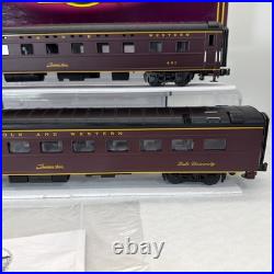 MTH Premier 20-6614 Norfolk & Western 2-Car Sleepr/Diner Passenger Set Used O