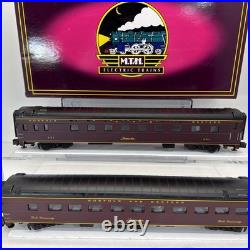 MTH Premier 20-6614 Norfolk & Western 2-Car Sleepr/Diner Passenger Set Used O