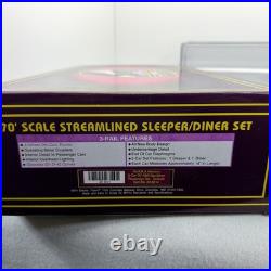MTH Premier 20-6614 Norfolk & Western 2-Car Sleepr/Diner Passenger Set Used O