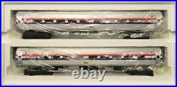 MTH Premier 20-6655 Amtrak 3-Stripe 2-Car Amfleet Add-On Passenger Set O-Gauge
