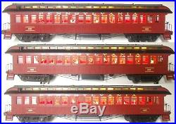 MTH Premier O PRR Pennsylvania 64' Woodsided Passenger 3 Car Set 20-62003 READ