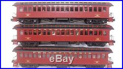 MTH Premier O PRR Pennsylvania 64' Woodsided Passenger 3 Car Set 20-62003 READ