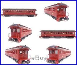 MTH Premier O PRR Pennsylvania 64' Woodsided Passenger 3 Car Set 20-62003 READ