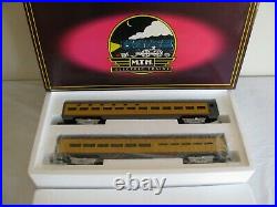 MTH Premier O Scale Union Pacific 70' Sleeper / Diner Passenger Car Set #6606 EX