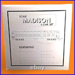 MTH Premier Pennysylvania 70' Madison 5 Car Passenger Set 20-4060 O Scale PRR