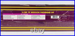 MTH Premier Santa Fe 70' Madison 5 Car Passenger Set 20-4061 New