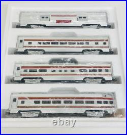 MTH Premier Santa Fe Striped 60' Aluminum 4 Car Passenger Set 20-6021 LN