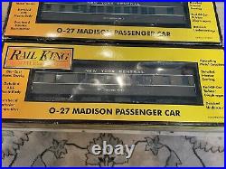 MTH RailKing NEW YORK CENTRAL O Scale 5-Car Madison Passenger Set 30-6256