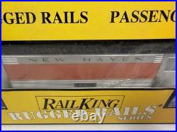 MTH RailKing New Haven O-27 5-Car Train Passenger Set 30-6132 30-4115 LNIB B3