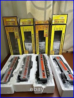 MTH-Rail King 30-6144 30-6131 30-6132 Streamlined New Haven Passenger 4 Car Set