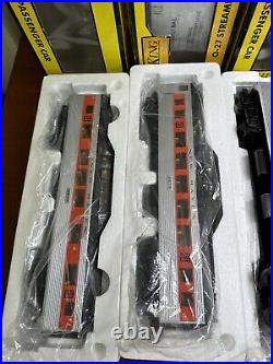 MTH-Rail King 30-6144 30-6131 30-6132 Streamlined New Haven Passenger 4 Car Set