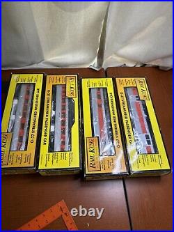 MTH-Rail King 30-6144 30-6131 30-6132 Streamlined New Haven Passenger 4 Car Set