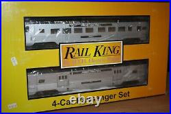 MTH Rail King #30-67719 Penn Central 4-Car Streamlined Passenger Set, MOB
