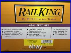 MTH Rail King 30-69285 CHESAPEAKE & OHIO 60' MADISON 4-Car Passenger Set C&O