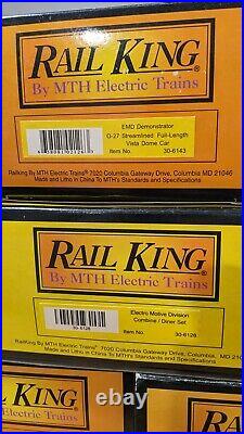 MTH Rail King Electro Motive 7 Car Passenger Set 30-6112 30-6143 30-6128