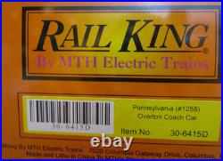 MTH Rail King Pennsylvania Overton Passenger O Gauge 3 Car SET 30-6415 C